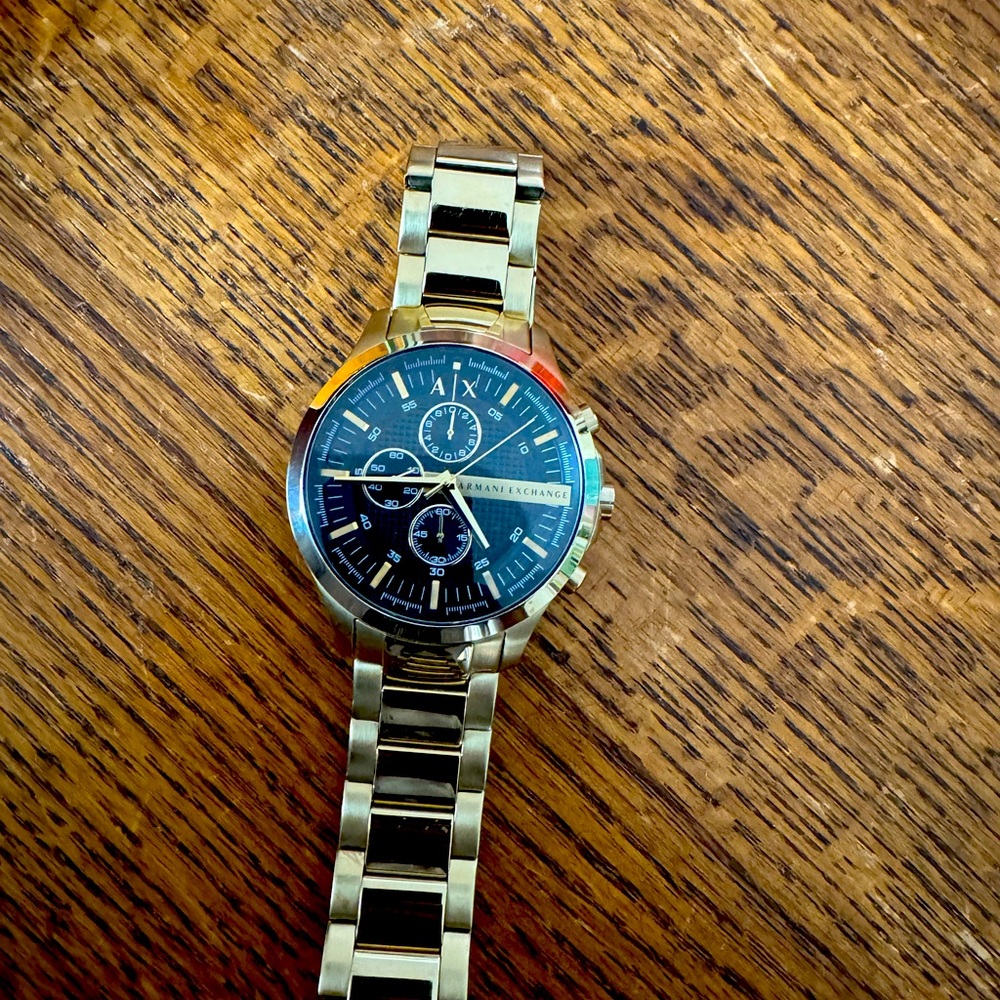 Gold Armani Exchange Chronograph